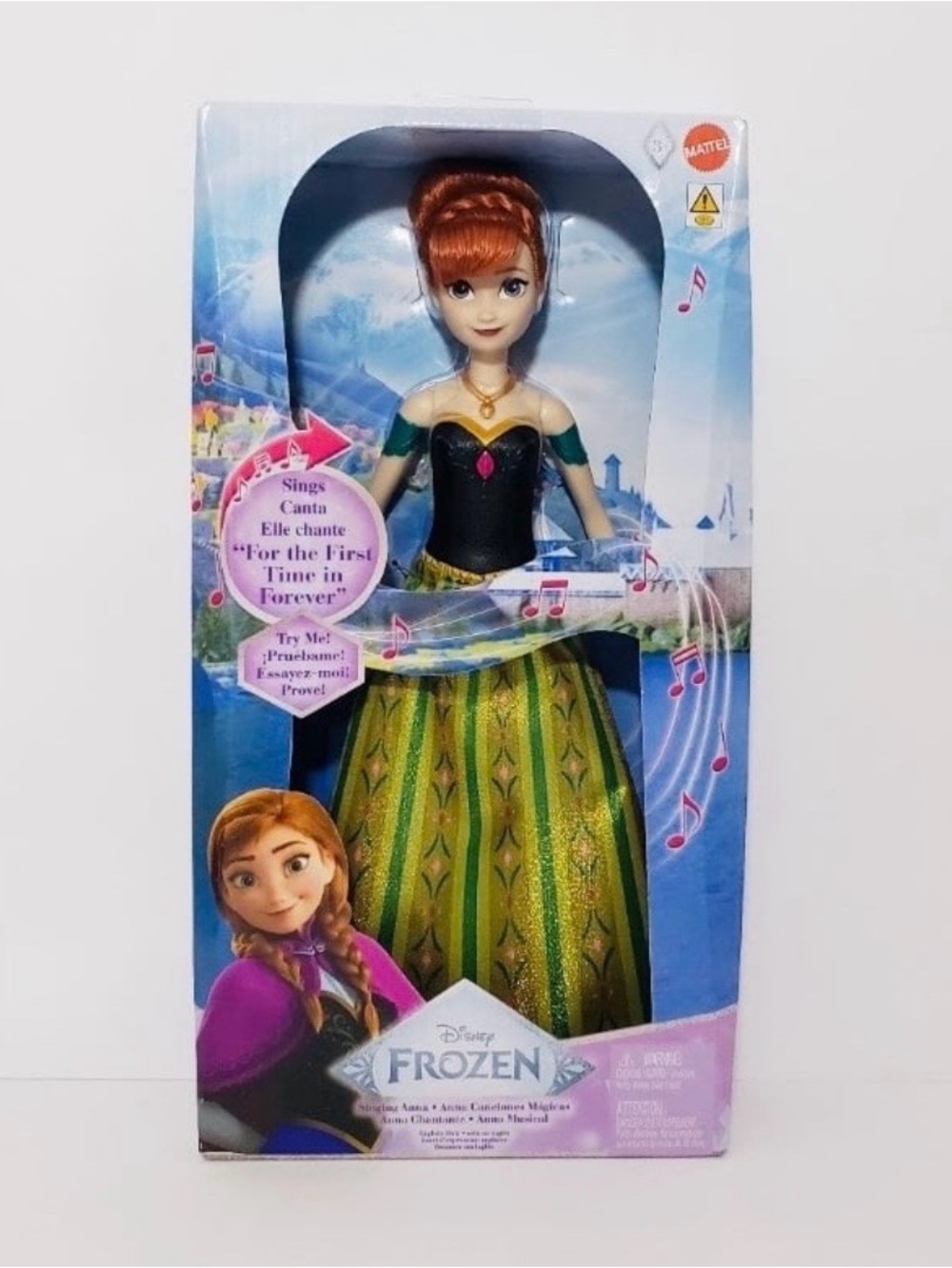 🆕 Mattel Disney Frozen Toy Singing Anna Doll Sings For the First Time In Forever